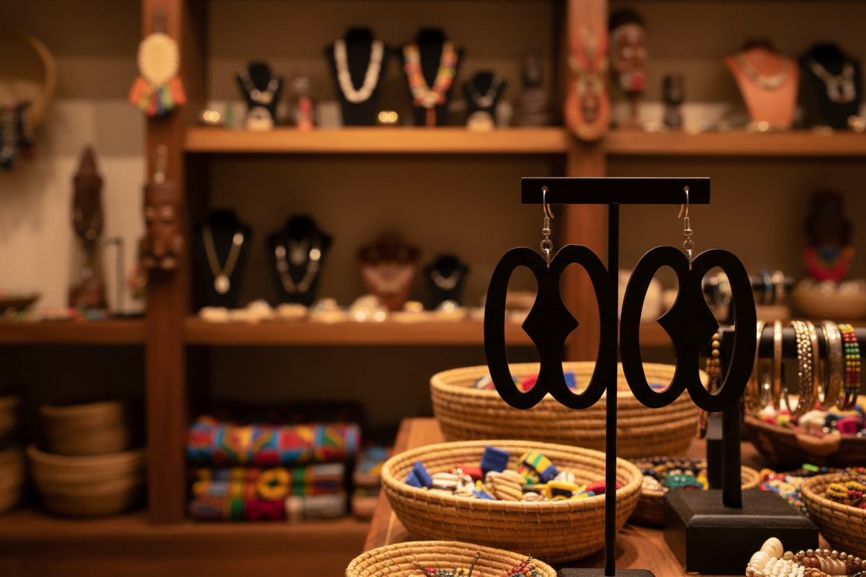 Nyame Biribi Wo Soro Earrings – Symbol of Hope