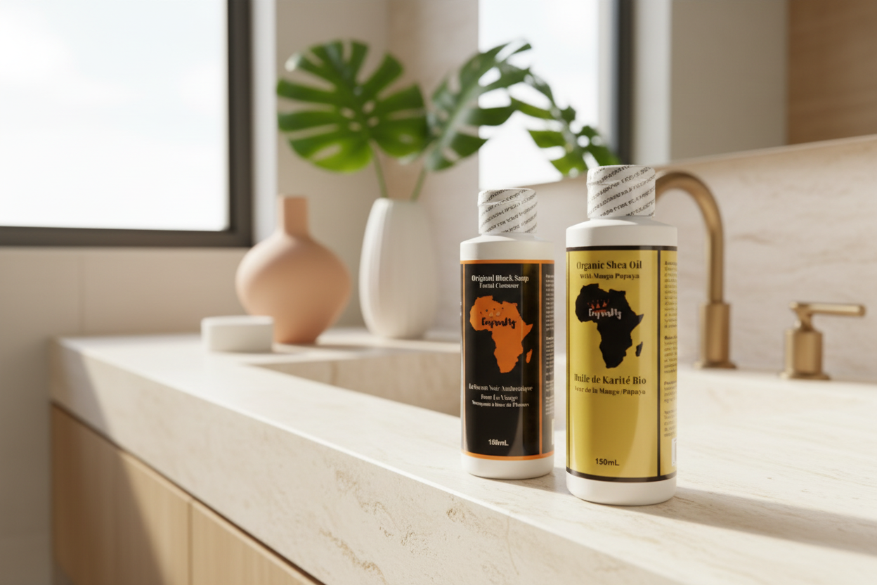 The Shea & Black Soap Ritual Set — Bright Modern African Bathroom