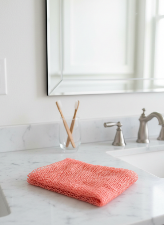 Medium Handcrafted Exfoliating Bath Sponge from Ghana