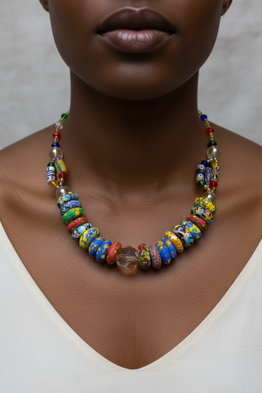 Accra Rainbow Krobo Necklace