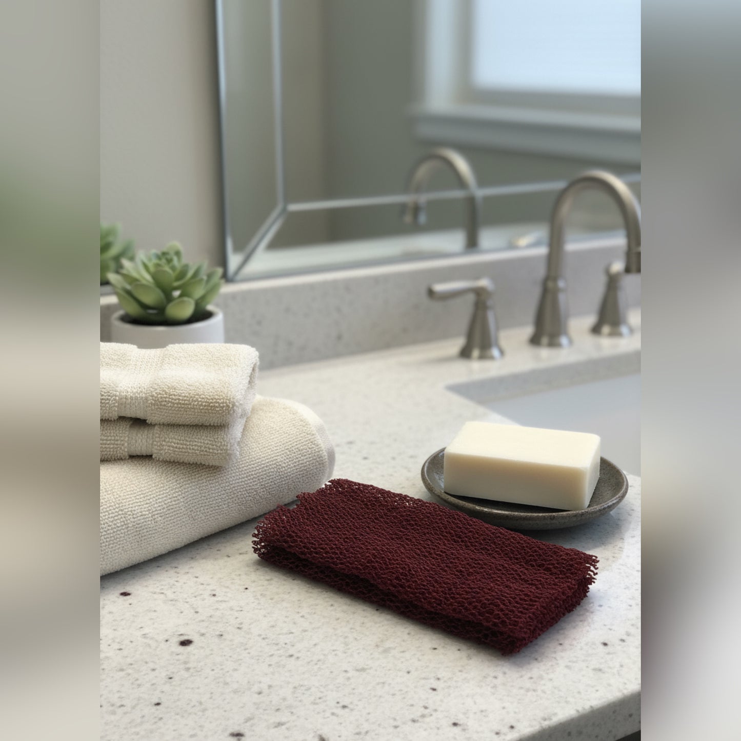 Medium Handcrafted Exfoliating Bath Sponge from Ghana