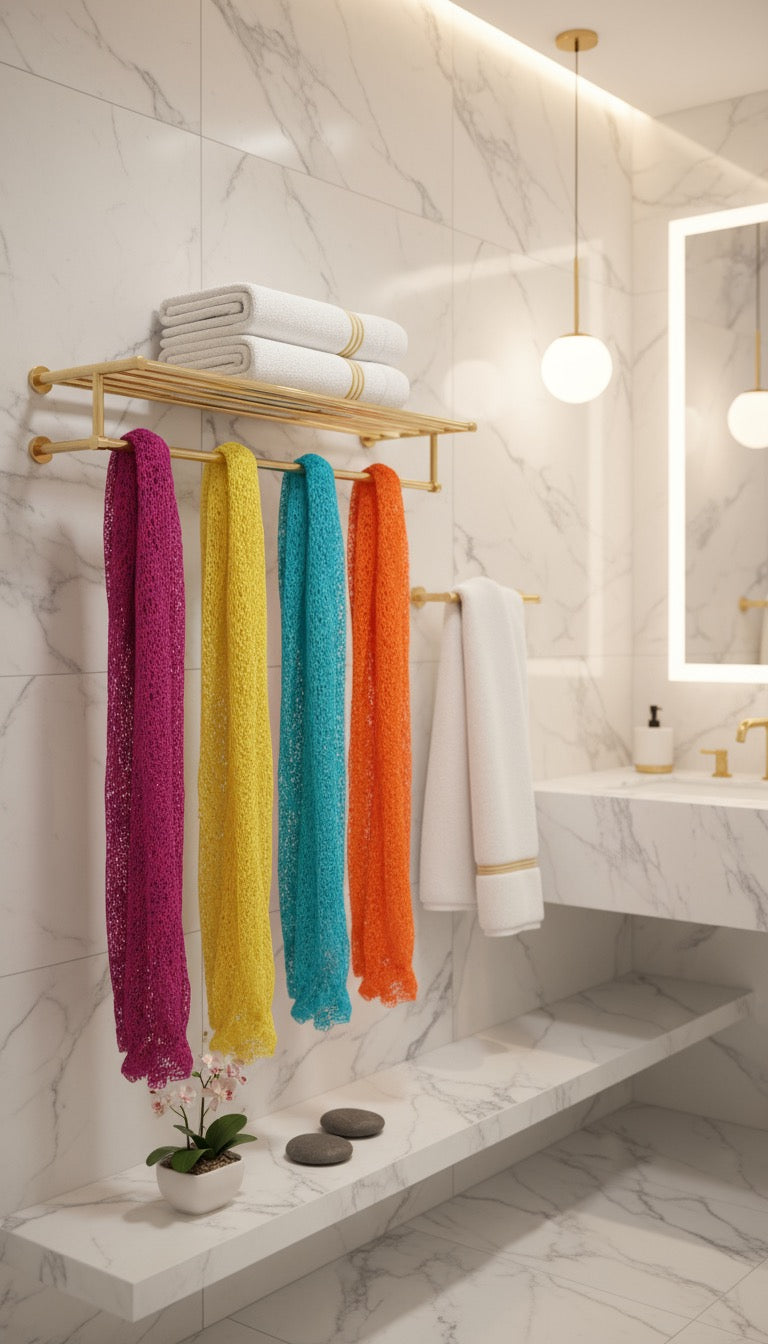 Small Handcrafted Bath Sponge from Ghana