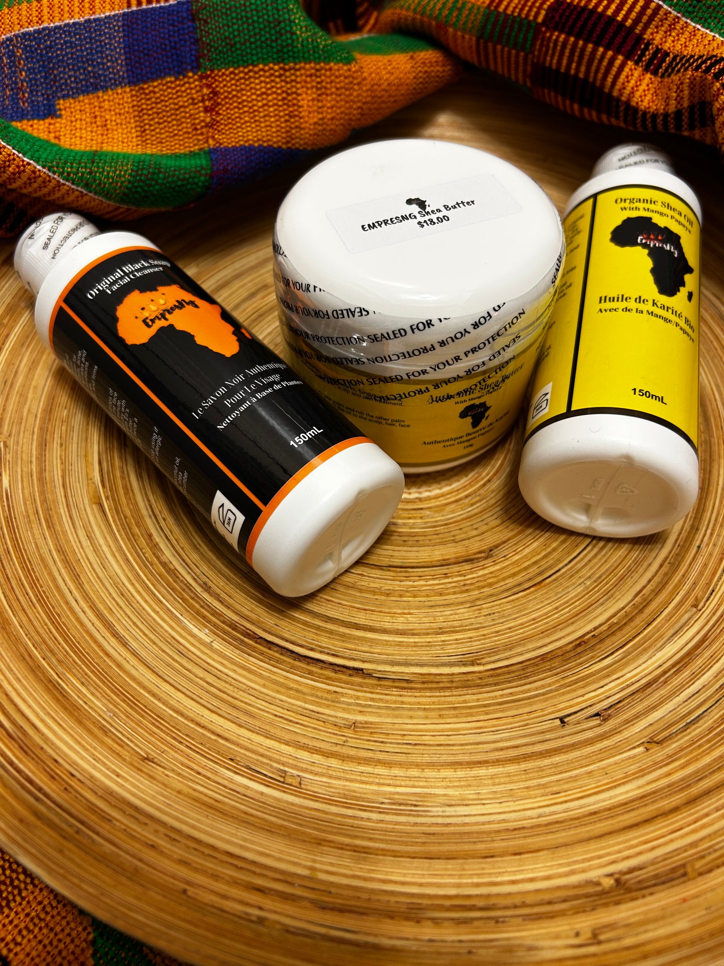EMPRESNG Essentials Trio Bien-être – Ensemble Complet de Soins Cutanés Africains