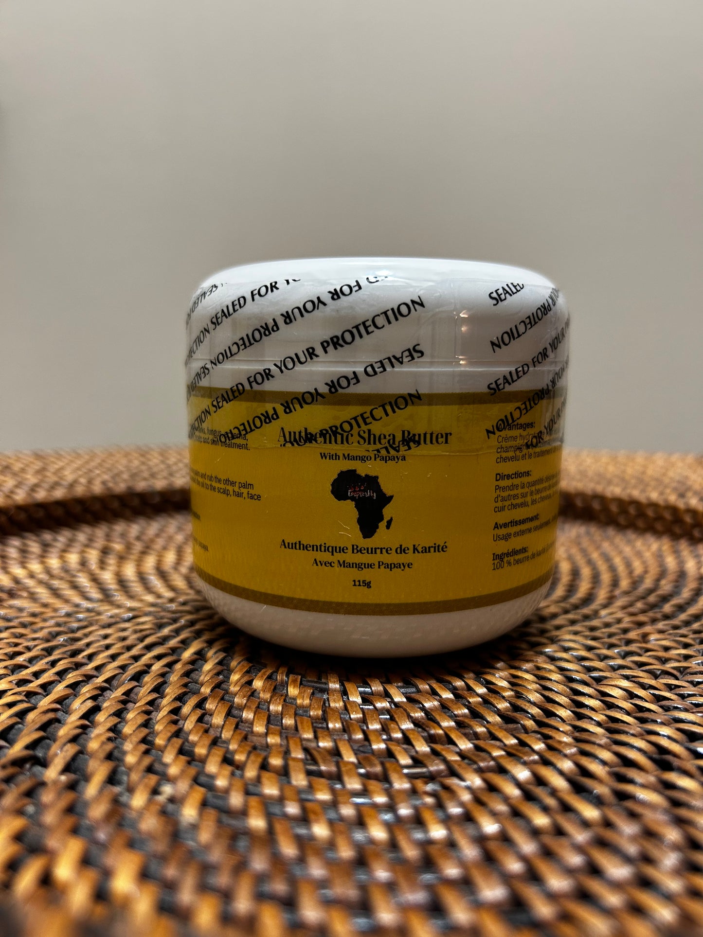 Beurre de Karité africain pur EMPRESNG Mangue Papaye – Fait à la main au Ghana