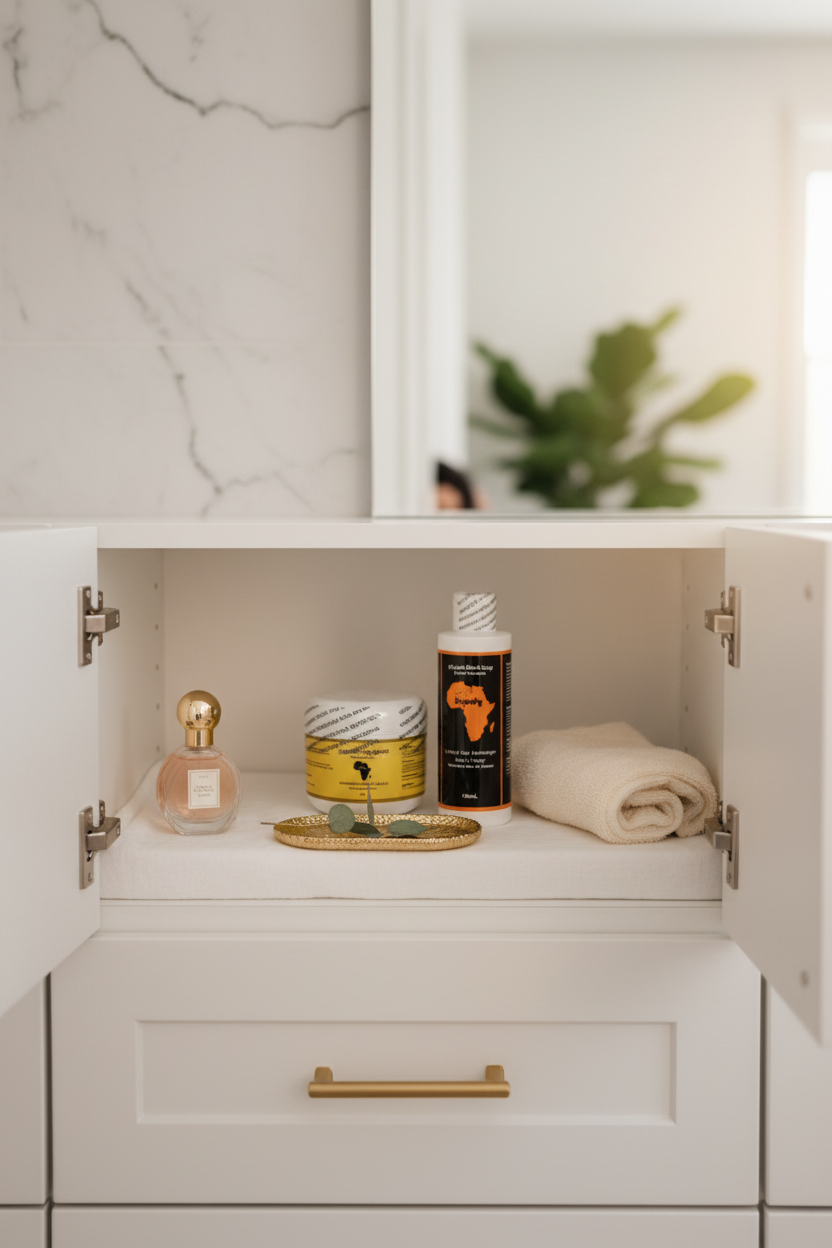 Black Soap & Shea Butter — Upscale Bathroom Cabinet