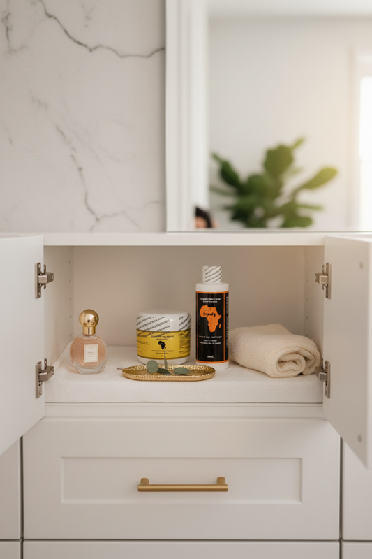 Black Soap & Shea Butter — Upscale Bathroom Cabinet