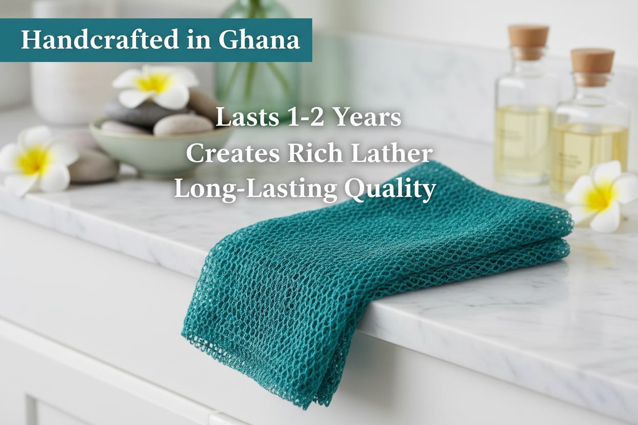 Exfoliating Bath Sponge Banner - Cool Tones